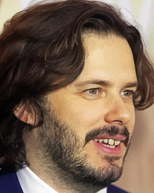 The English Filmmaker Edgar Wright Paint by number
