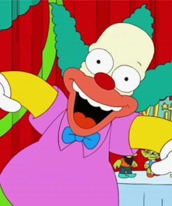 The Krusty The Clown paint by number