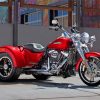 Three Wheeler Harley Davidson Trike paint by number