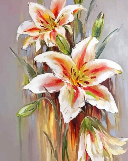 Abstract Lily Flowers paint by number