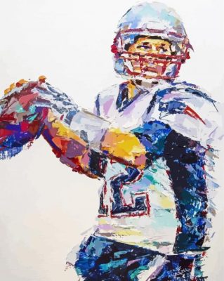 Abstract Tom Brady paint by number