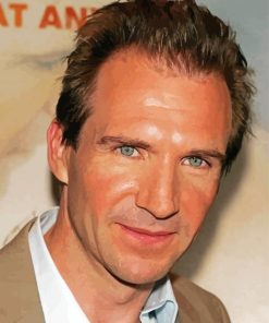Actor Ralph Fiennes paint by number