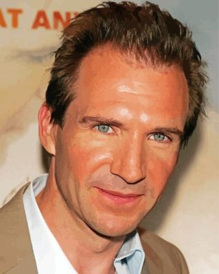 Actor Ralph Fiennes paint by number