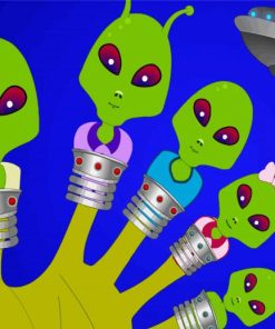 Alien Family paint by number