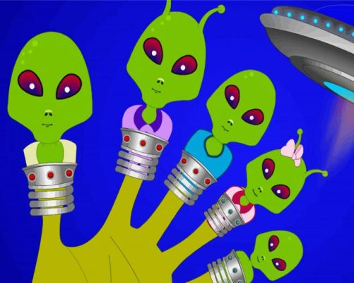 Alien Family paint by number