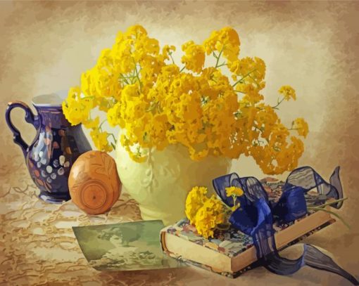 Alyssum Still Life paint by number