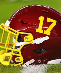 American Football Washington Commanders Helmet paint by number