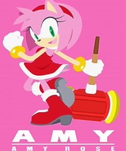 Amy Rose Art Illustration paint by number