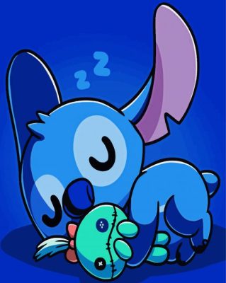 Baby Stitch Sleeping paint by number