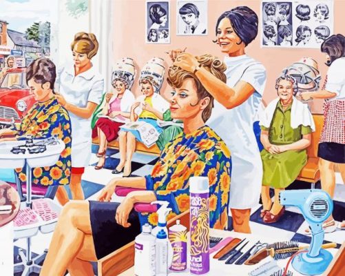 Beauty Salon Hairdresser paint by number