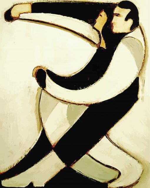 Black And White Abstract Ballroom Dancers paint by number