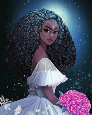 Black Princess Illustration paint by number