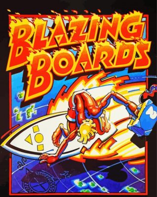 Blazing Board Chris Griffin Surf Art paint by number