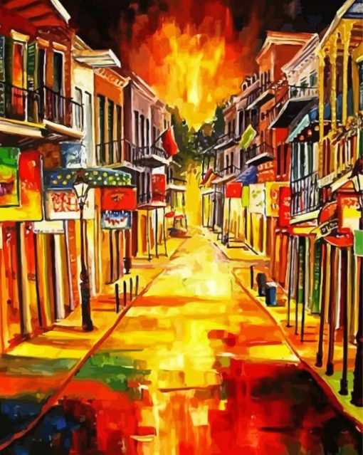 Bourbon Street Art paint by number