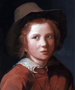 Boy With A Hat paint by number