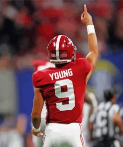 Bryce Young Alabama Footballer paint by number