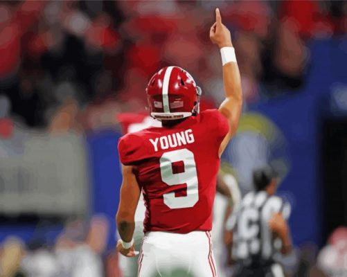 Bryce Young Alabama Footballer paint by number