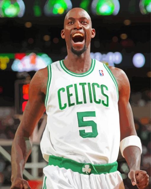 Celtics Kevin Garnett paint by number