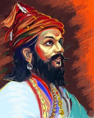 Chhatrapati Shivaji Maharaj Portrait paint by number