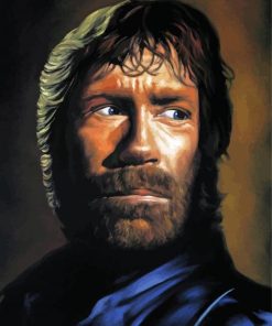 Chuck Norris Illustration Art Paint by number