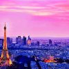 Colorful Paris Sunset Paint by number