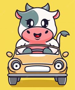 Cow Car paint by number