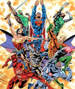 DC Justice League Heroes paint by number