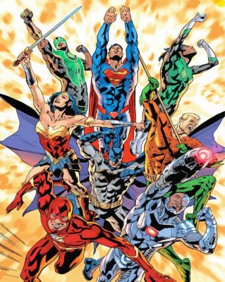 DC Justice League Heroes paint by number