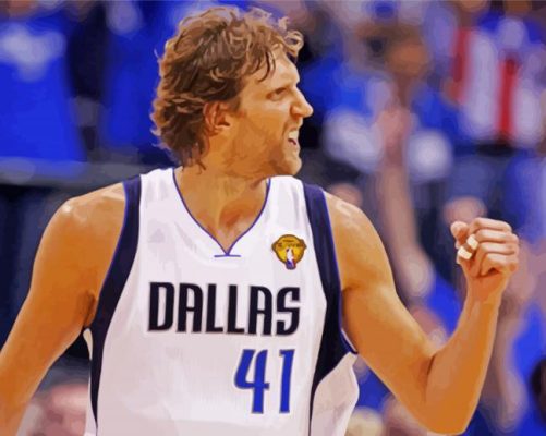 Dallas Dirk Nowitzki paint by number