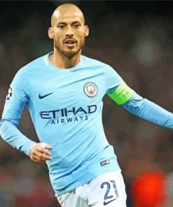 David Silva Manchester City Player paint by number