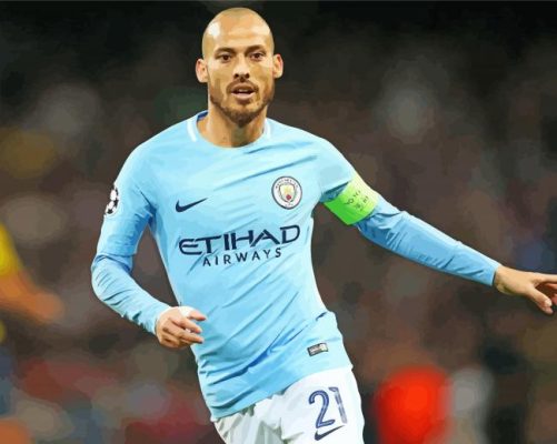 David Silva Manchester City Player paint by number