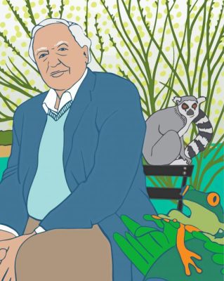 David Attenborough Art paint by number