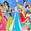 Disney Christmas Princesses paint by number