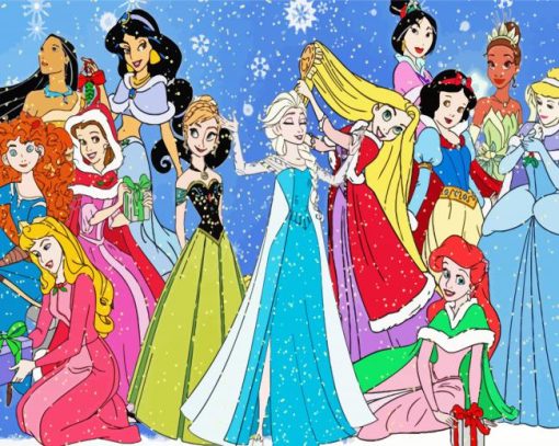 Disney Christmas Princesses paint by number