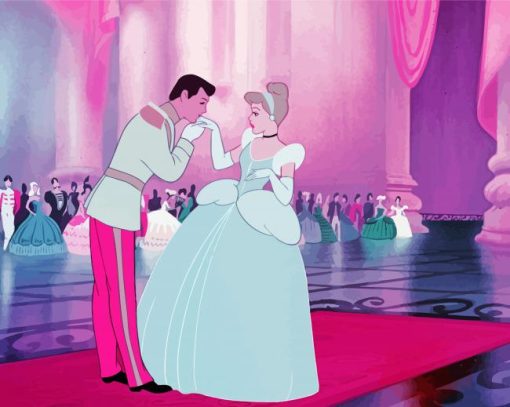 Disney Cinderella And Prince paint by number