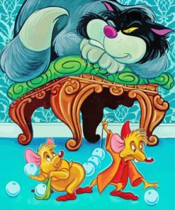 Disney Gus And Jaq And Cat paint by number