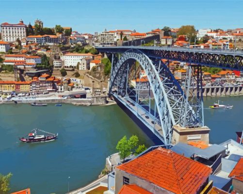 Dom Luis Bridge Portugal paint by number