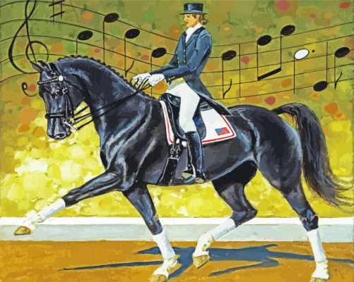 Dressage Horse paint by number