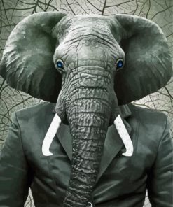 Elephant In Suit paint by number