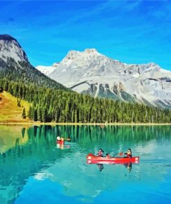 Emerald Lake Art Illustration paint by number