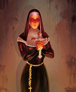Evil Nun Character paint by number