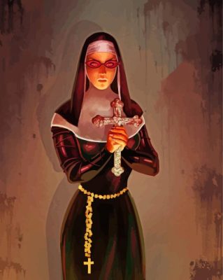 Evil Nun Character paint by number