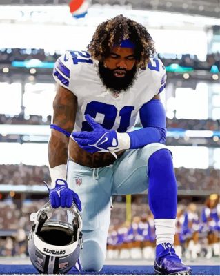 Ezekiel Elliott American Football Player paint by number