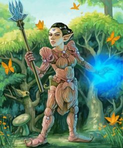 Fantasy Female Gnome paint by number