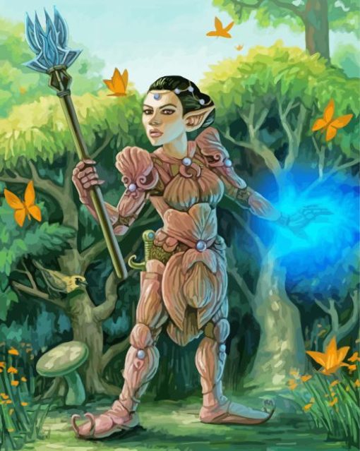 Fantasy Female Gnome paint by number