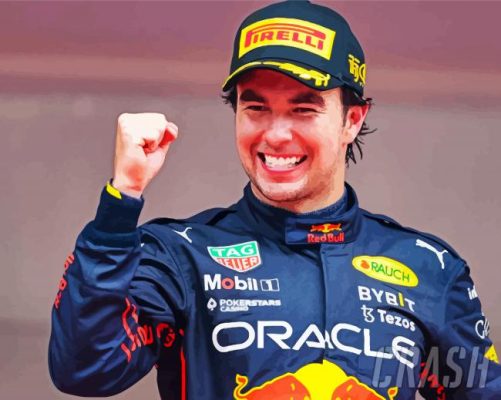 Formula 1 Driver Sergio Perez paint by number