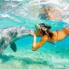 Girl Kissing Dolphin paint by number