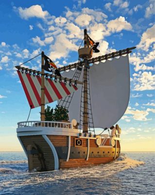 Going Merry One Piece Anime paint by number