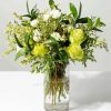 Green Flowers In Vase paint by number