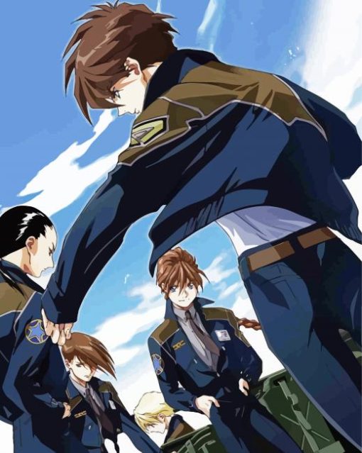 Gundam Wing Anime Boys paint by number